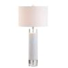 JONATHAN Y Hunter Table Lamp 32" Marble and Crystal, White view 1