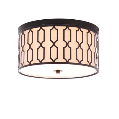 JONATHAN Y Link 3-Light 16.75" Flush Mount Light, Oil Rubbed Bronze