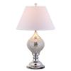 JONATHAN Y Louise Mirrored Mosaic Metal Table Lamp 27", Silver/Chrome view 1