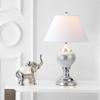 JONATHAN Y Louise Mirrored Mosaic Metal Table Lamp 27", Silver/Chrome view 2