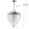JONATHAN Y Wyatt 12" Metal 2-Light LED Chandelier, Polished Nickel/Clear view 4
