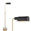 JONATHAN Y 56.5" Adjustable Library Floor Lamp Metal/Marble, Brass Gold view 1