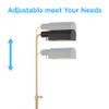 JONATHAN Y 56.5" Adjustable Library Floor Lamp Metal/Marble, Brass Gold view 4