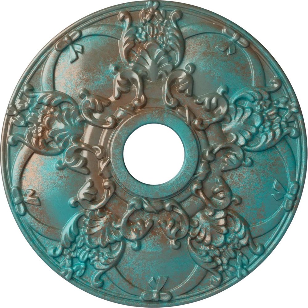 Ekena Millwork CM18NOCGS Norwich Ceiling Medallion, Copper Green Patina
