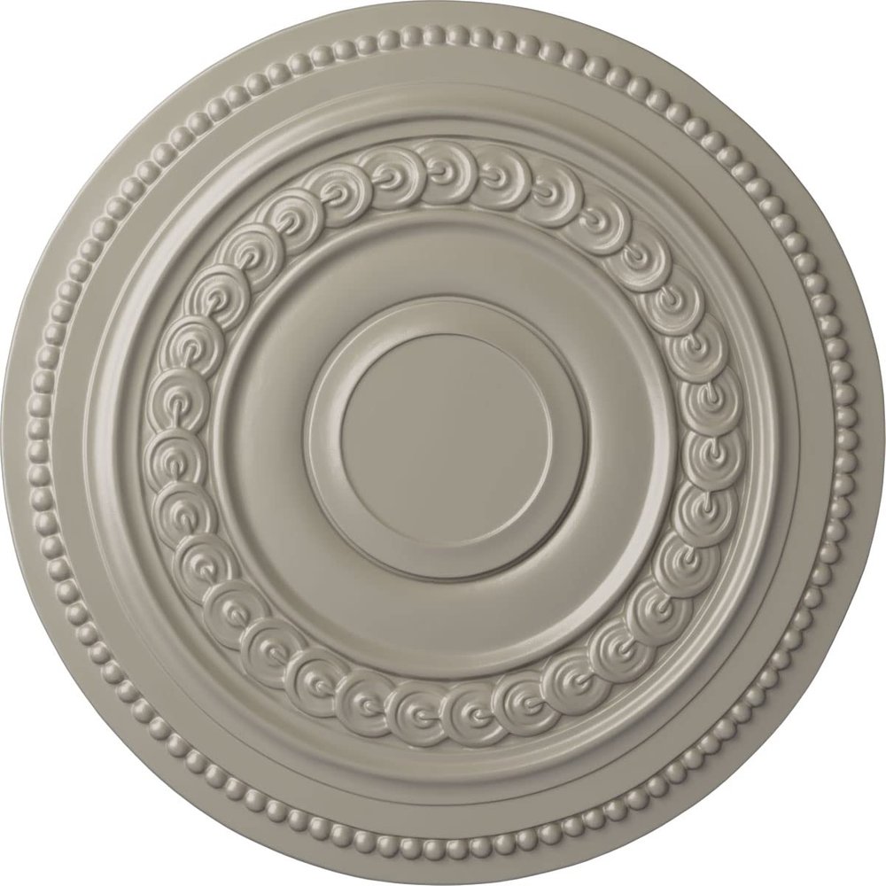 Ekena Millwork CM18OLPWS Oldham Ceiling Medallion, Pearl White