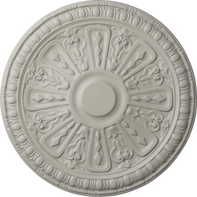 Ekena Millwork CM18RA2PCF Raymond Ceiling Medallion, Pot of Cream