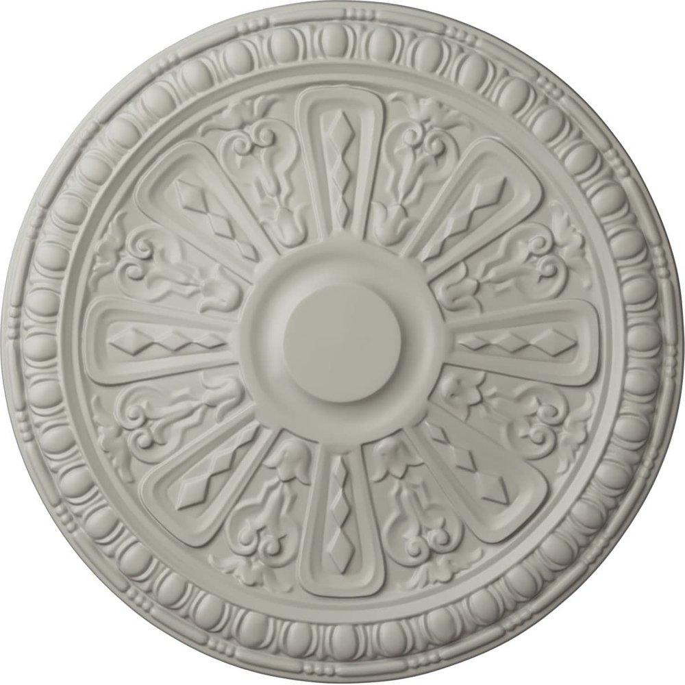 Ekena Millwork CM18RA2PCF Raymond Ceiling Medallion, Pot of Cream