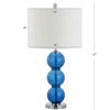 JONATHAN Y Bella 27" Glass Table Lamp, Cobalt Blue/Chrome, Set of 2 view 4