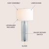 JONATHAN Y Isabella Table Lamp Studded Glass 30", Silver view 4