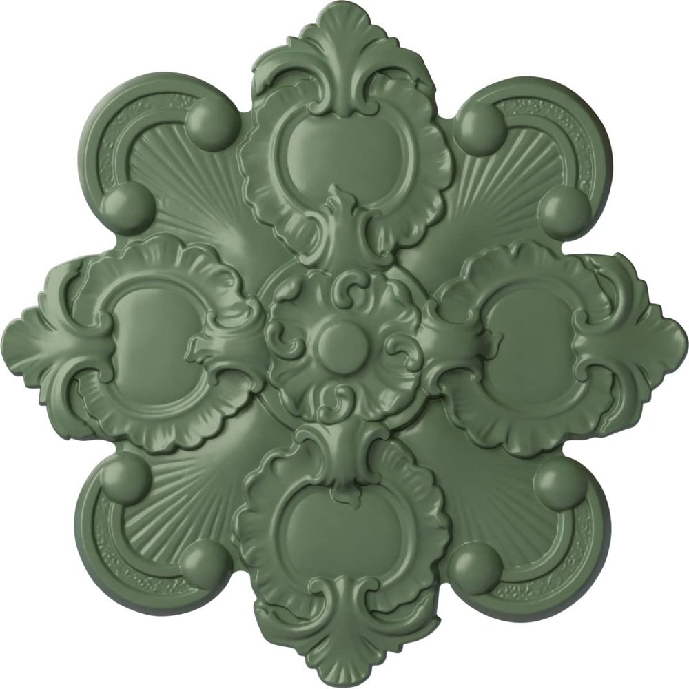 Ekena Millwork CM18KAAGF Katheryn Ceiling Medallion, 18 1/8 OD x 1 1/4 P, Athenian Green