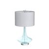JONATHAN Y Cecile 25.5" Metal Glass Lamp, Aqua/Chrome, Set of 2 view 4