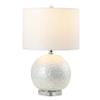 JONATHAN Y Zuri Table Lamp Capiz Seashell Sphere 23.5", Pearl White view 1