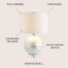 JONATHAN Y Zuri Table Lamp Capiz Seashell Sphere 23.5", Pearl White view 2