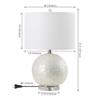 JONATHAN Y Zuri Table Lamp Capiz Seashell Sphere 23.5", Pearl White view 4