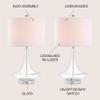 JONATHAN Y Cecile 25.5" Metal Glass Lamp, Clear/Chrome, Set of 2 view 3