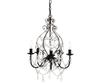 JONATHAN Y Maura 5-Light Crystal and Metal Chandelier 17", Black view 1