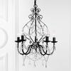 JONATHAN Y Maura 5-Light Crystal and Metal Chandelier 17", Black view 2