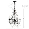 JONATHAN Y Maura 5-Light Crystal and Metal Chandelier 17", Black view 4