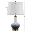 JONATHAN Y JYL3019A Gradient 25" Ceramic/Brass LED Table Lamp Contemporary Traditional Bedside Desk Nightstand Lamp for Bedroom Living Room Office College Bookcase LED Bulb Included, White/Navy view 3
