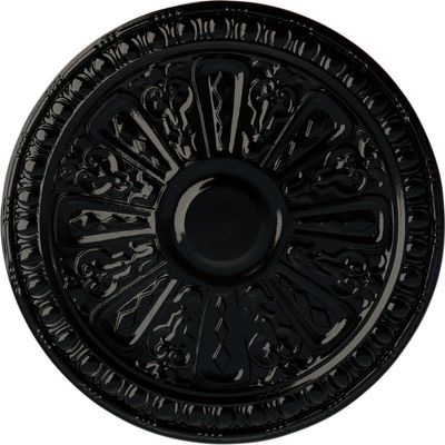 Ekena Millwork CM18RA2BPS Raymond Ceiling Medallion, Black Pearl