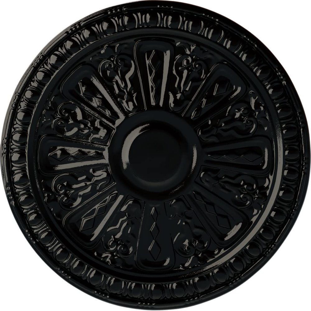 Ekena Millwork CM18RA2BPS Raymond Ceiling Medallion, Black Pearl