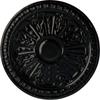 Ekena Millwork CM18RA2BPS Raymond Ceiling Medallion, Black Pearl view 1