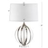 JONATHAN Y Logan 26" Modern Orb Metal LED Table Lamp, Polished Nickel view 3