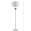JONATHAN Y Lotus 59" Crystal Metal LED Floor Lamp, Smoke Gray/Chrome view 3