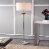JONATHAN Y Lotus 59" Crystal Metal LED Floor Lamp, Smoke Gray/Chrome view 4