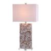 JONATHAN Y Cannon 29" Seashell and Crystal Table Lamp, Natural/Clear view 1
