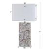JONATHAN Y Cannon 29" Seashell and Crystal Table Lamp, Natural/Clear view 3