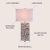 JONATHAN Y Cannon 29" Seashell and Crystal Table Lamp, Natural/Clear view 4