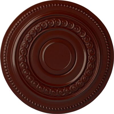 Ekena Millwork CM18OLBMF Oldham Ceiling Medallion, Brushed Mahogany
