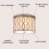 JONATHAN Y Link 2-Light 12.75" Flush Mount Light, Soft Gold view 4
