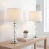 JONATHAN Y Madison 27.5" Crystal Metal Table Lamp, Clear/Chrome, Set of 2 view 2