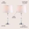 JONATHAN Y Madison 27.5" Crystal Metal Table Lamp, Clear/Chrome, Set of 2 view 3