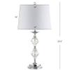 JONATHAN Y Madison 27.5" Crystal Metal Table Lamp, Clear/Chrome, Set of 2 view 4