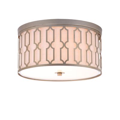 JONATHAN Y Link 3-Light 16.75" Flush Mount Light, Soft Gold