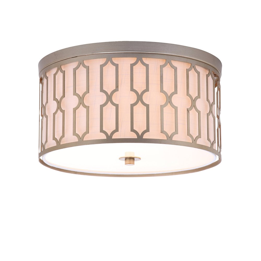 JONATHAN Y Link 3-Light 16.75" Flush Mount Light, Soft Gold