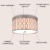 JONATHAN Y Link 3-Light 16.75" Flush Mount Light, Soft Gold view 2
