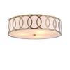 JONATHAN Y Aria 3-Light Flush Mount Ceiling Light 15.6", Brass Gold view 1
