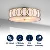 JONATHAN Y Aria 3-Light Flush Mount Ceiling Light 15.6", Brass Gold view 3