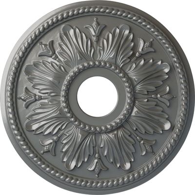 Ekena Millwork CM18ED1SLS Edinburgh Ceiling Medallion, 18 1/8 OD x 3 1/2 ID x 2 3/4 P, Silver