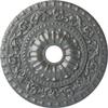 Ekena Millwork CM23VAPLS 23 1/2"OD X 3 1/2"ID X 2 1/8"P Vaduz Ceiling Medallion Fits Canopies Up to 3 1/2", Platinum view 1