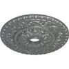 Ekena Millwork CM23VAPLS 23 1/2"OD X 3 1/2"ID X 2 1/8"P Vaduz Ceiling Medallion Fits Canopies Up to 3 1/2", Platinum view 2