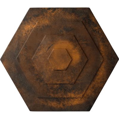 23 1/4"OD x 7/8"P Woodruff Ceiling Medallion, Hand-Painted Rust