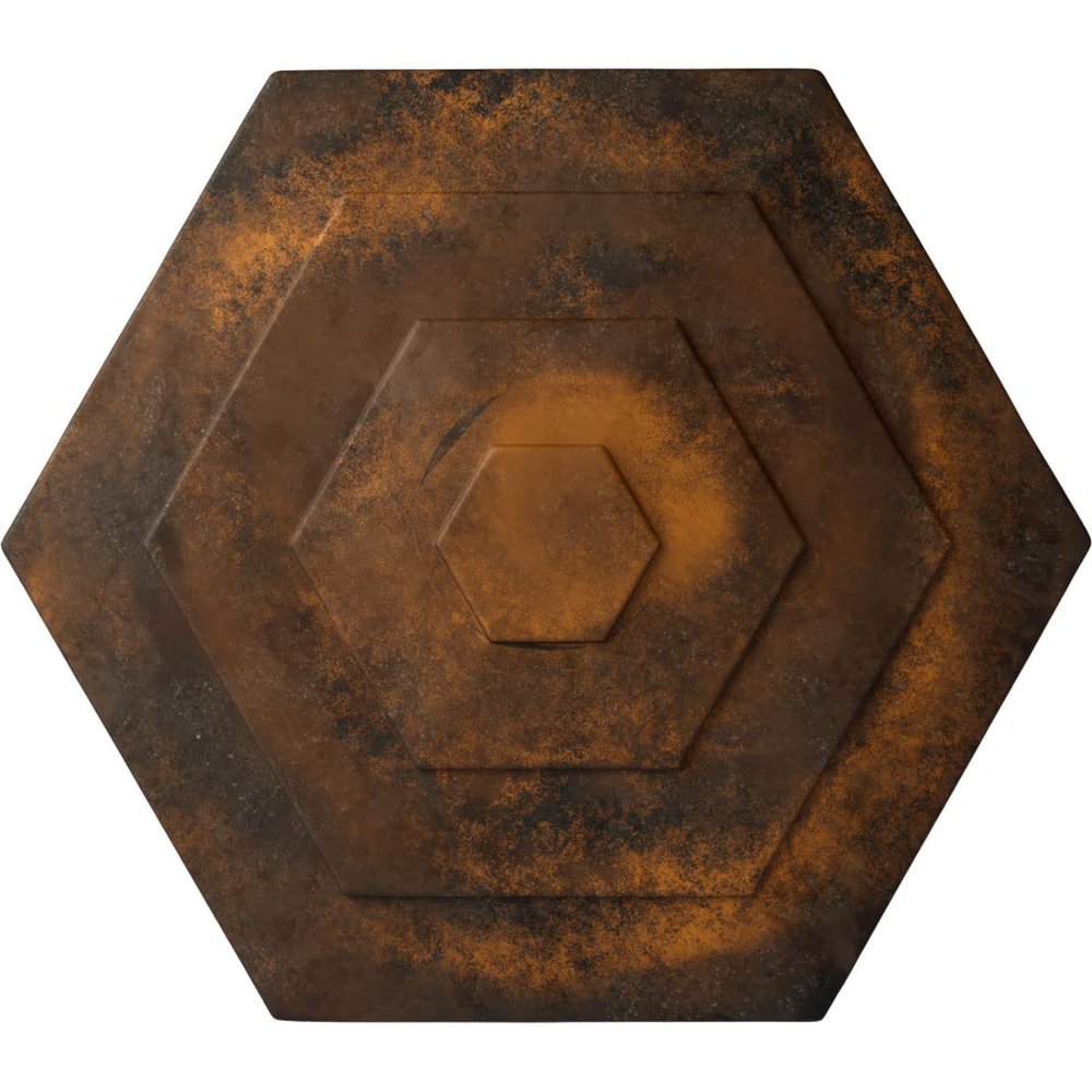 23 1/4"OD x 7/8"P Woodruff Ceiling Medallion, Hand-Painted Rust