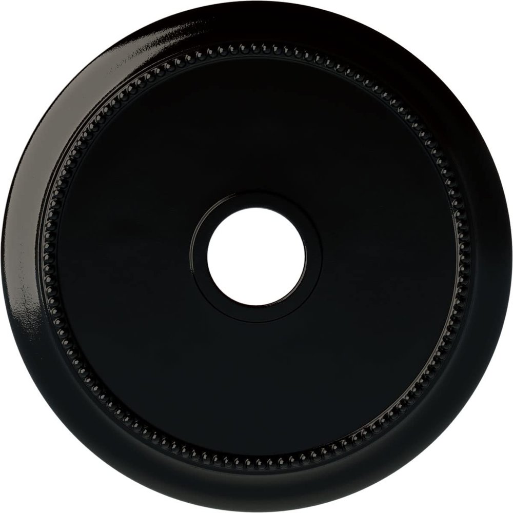 Ekena Millwork CM24CRBPS 24-1/8" x 4-3/8" x 2-1/4" Crendon Ceiling Medallion, Black Pearl