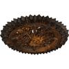 Ekena Millwork CM20SHPGS Shakuras Ceiling Medallion 19 3/4"OD x 1 3/8"P (for Canopies up to 5") Hand-Painted Rust view 2