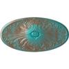 Ekena Millwork CM24X12MACGS - 24 3/4"W x 12 1/2"H x 1 3/4"P Madrid Ceiling Medallion - Ceiling Medallion, Copper Green Patina view 1